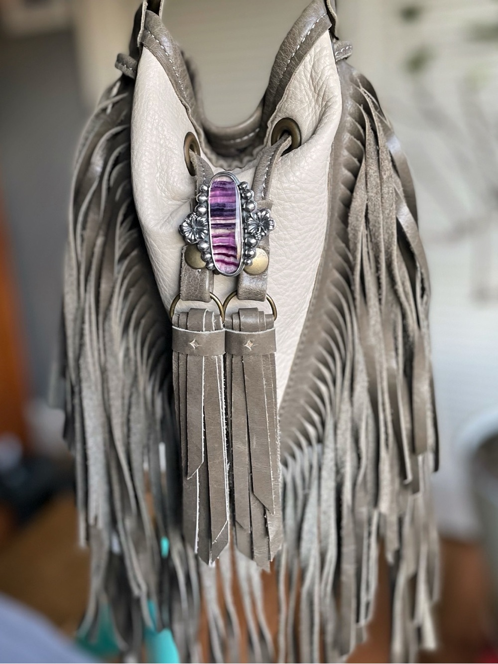 Hippie Momma Bags Bebe Phoenix in Bone and Grey
